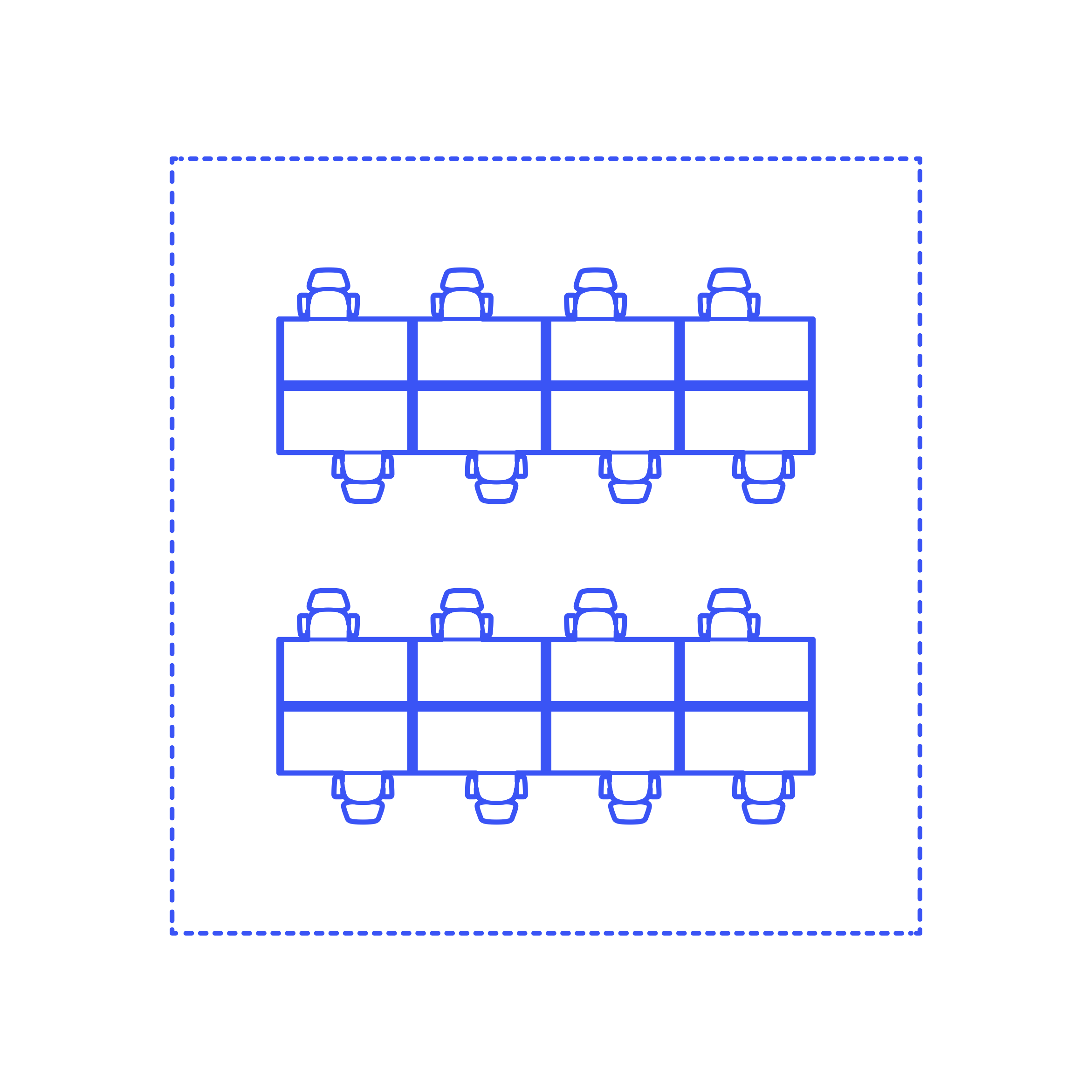 Layouts Open Offices Cubicles Facing Sticker Outline Svg File Free Vectors
